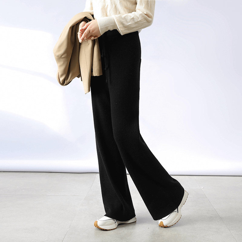 Mira Ribbed Wide Leg Knit Pants
