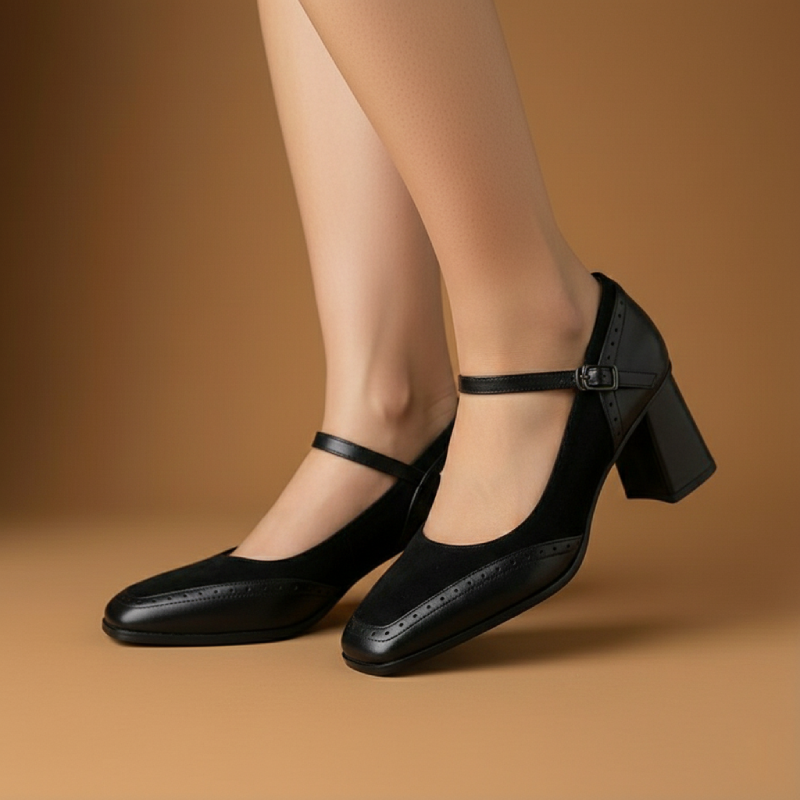 Renée Square-Toe Heel