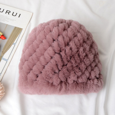 Celeste Rabbit Fur Beanie