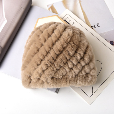 Celeste Rabbit Fur Beanie